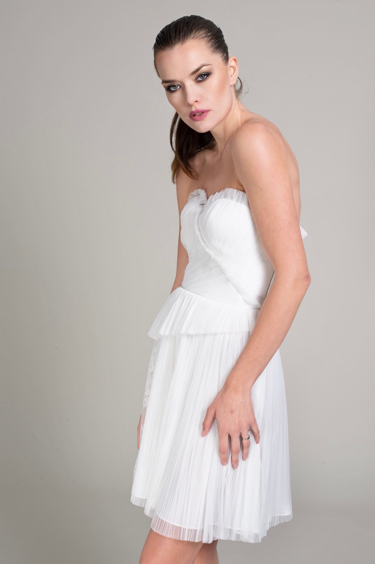 Rochie scurta Tulle Bumbac PERLLA