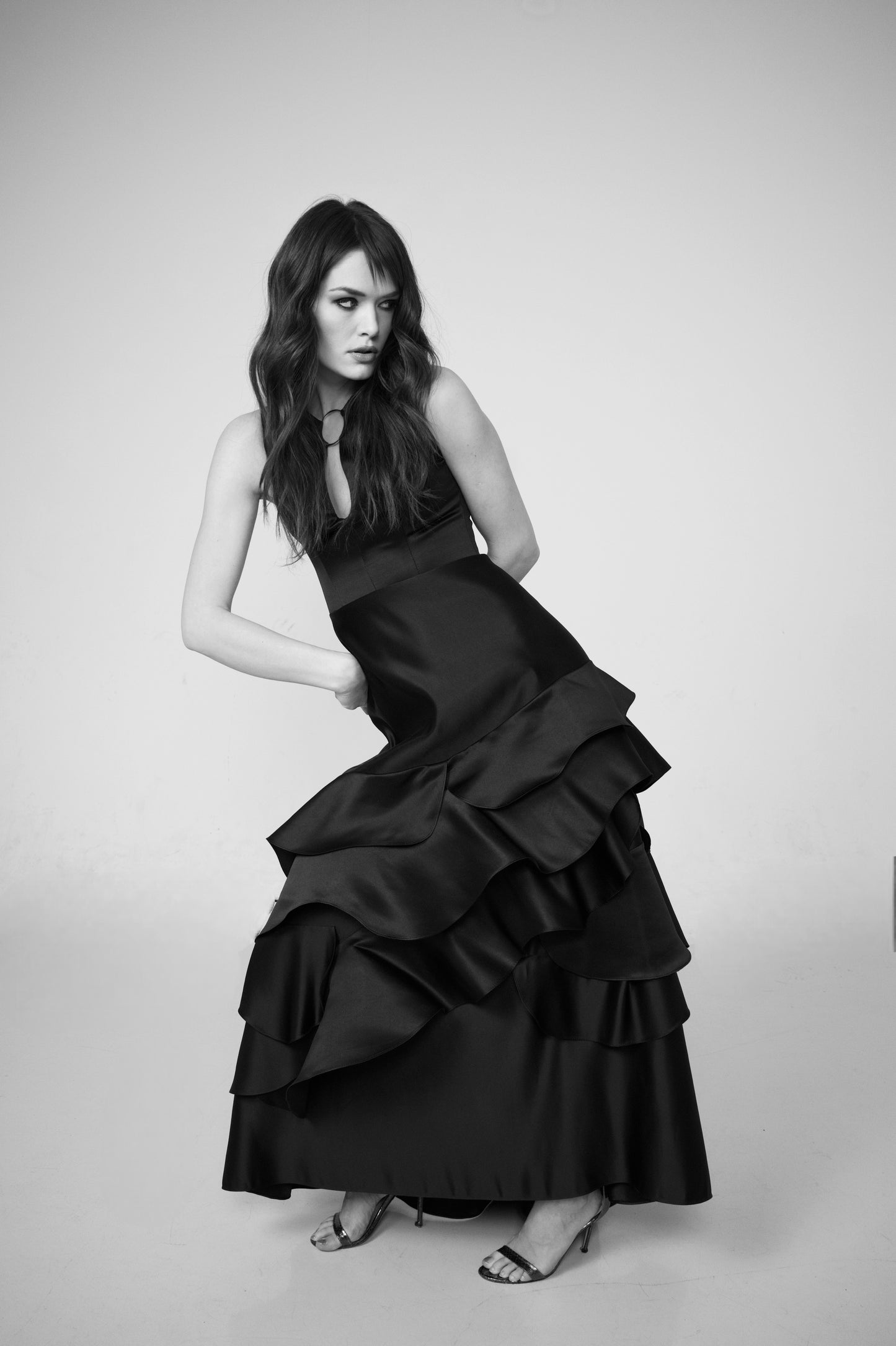 Rochie lunga tafta ROXEVA