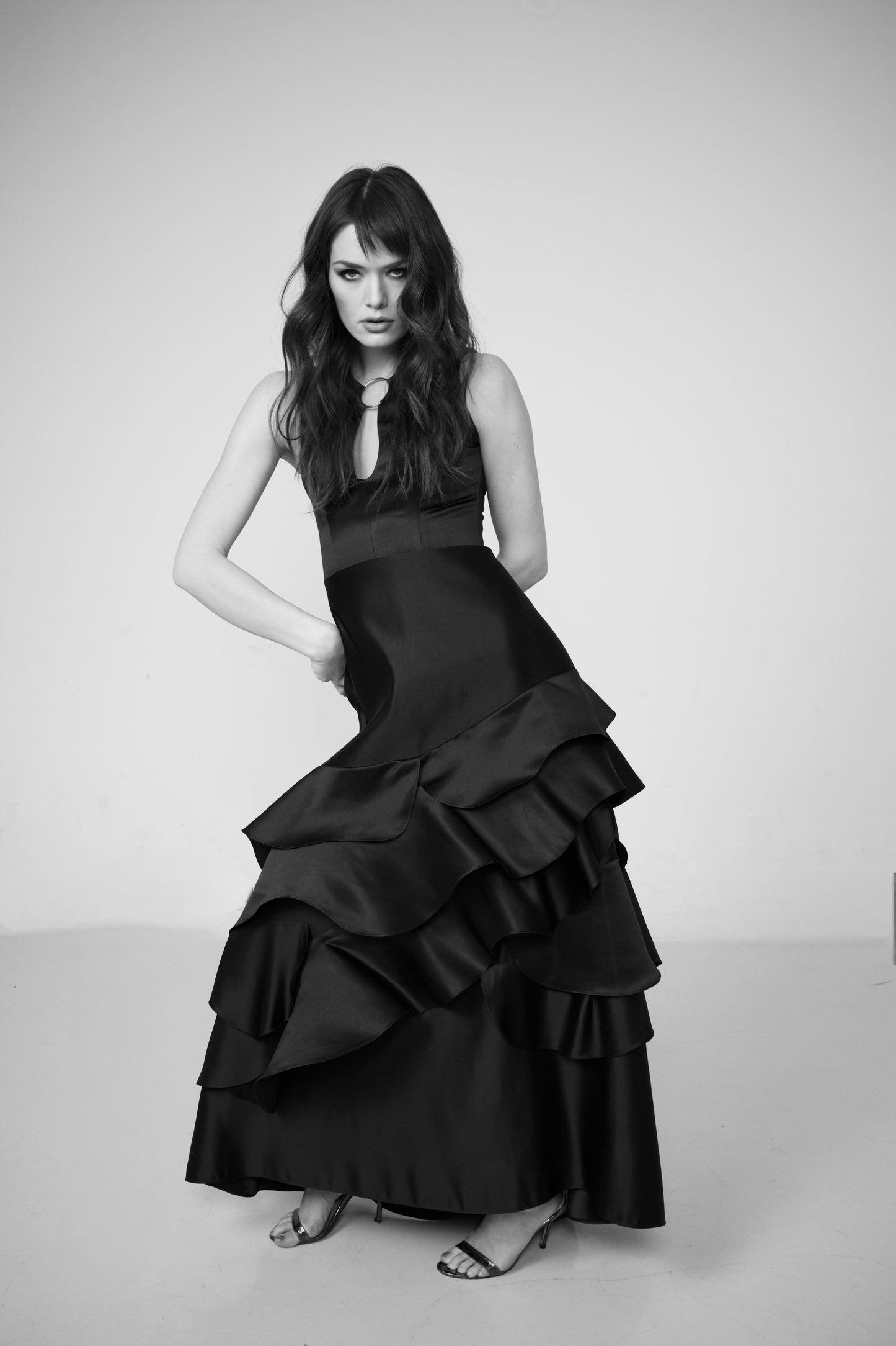 Rochie lunga tafta ROXEVA