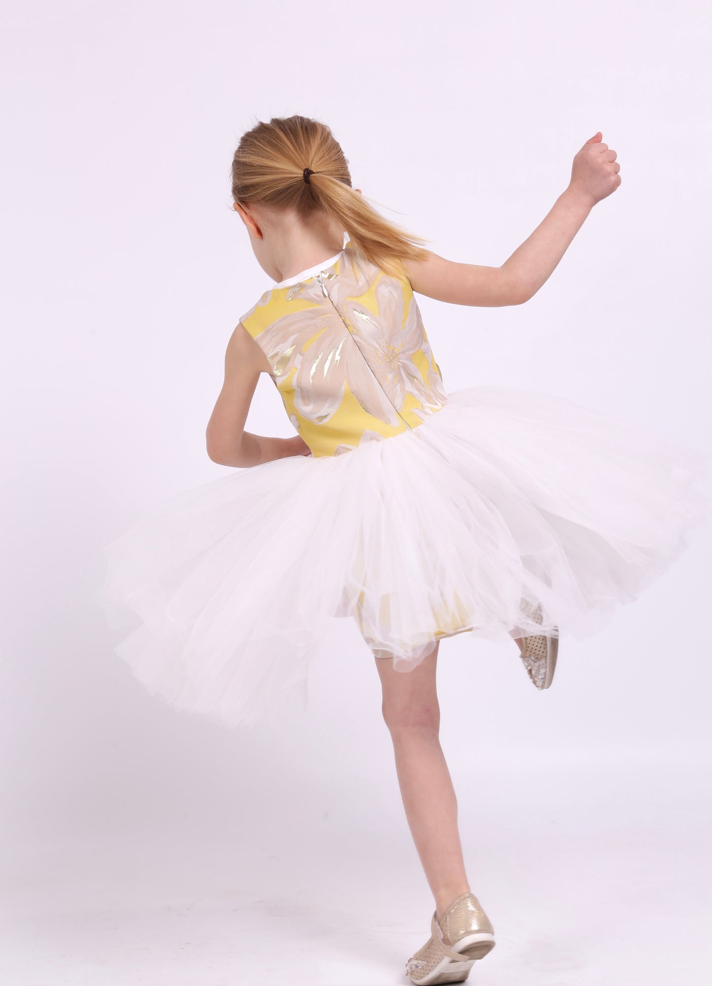 Rochie din Brocart Matase Love and Flowers