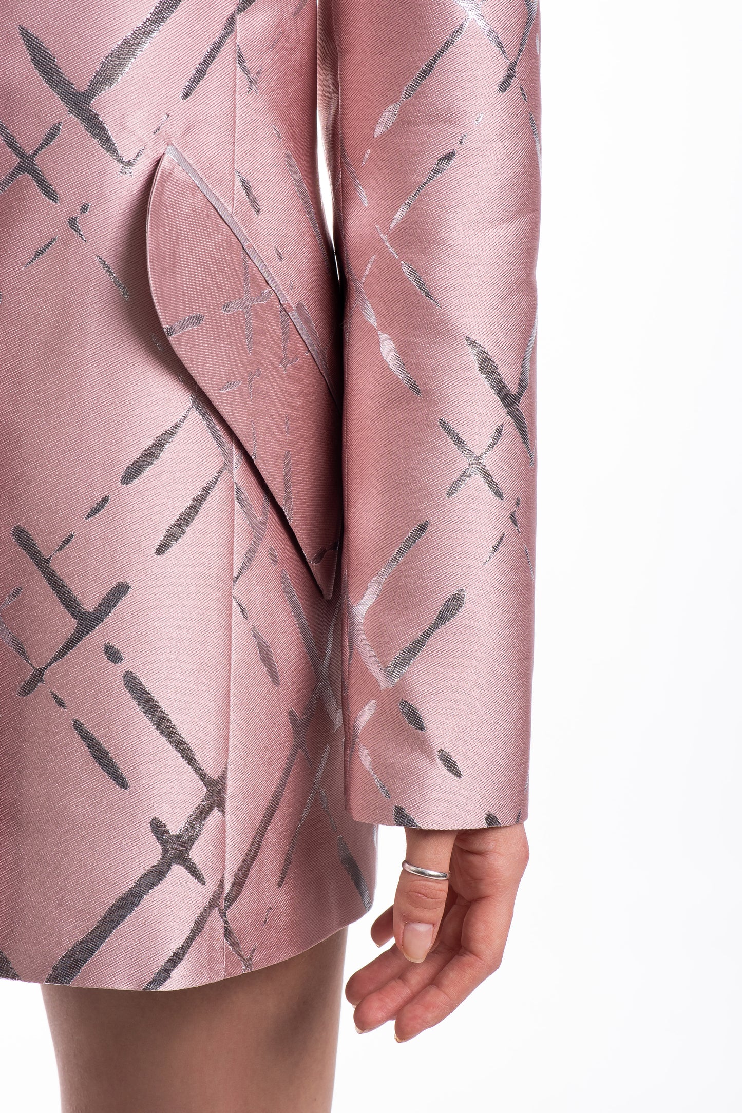 Sacou Blazer matase SPRING ROSE