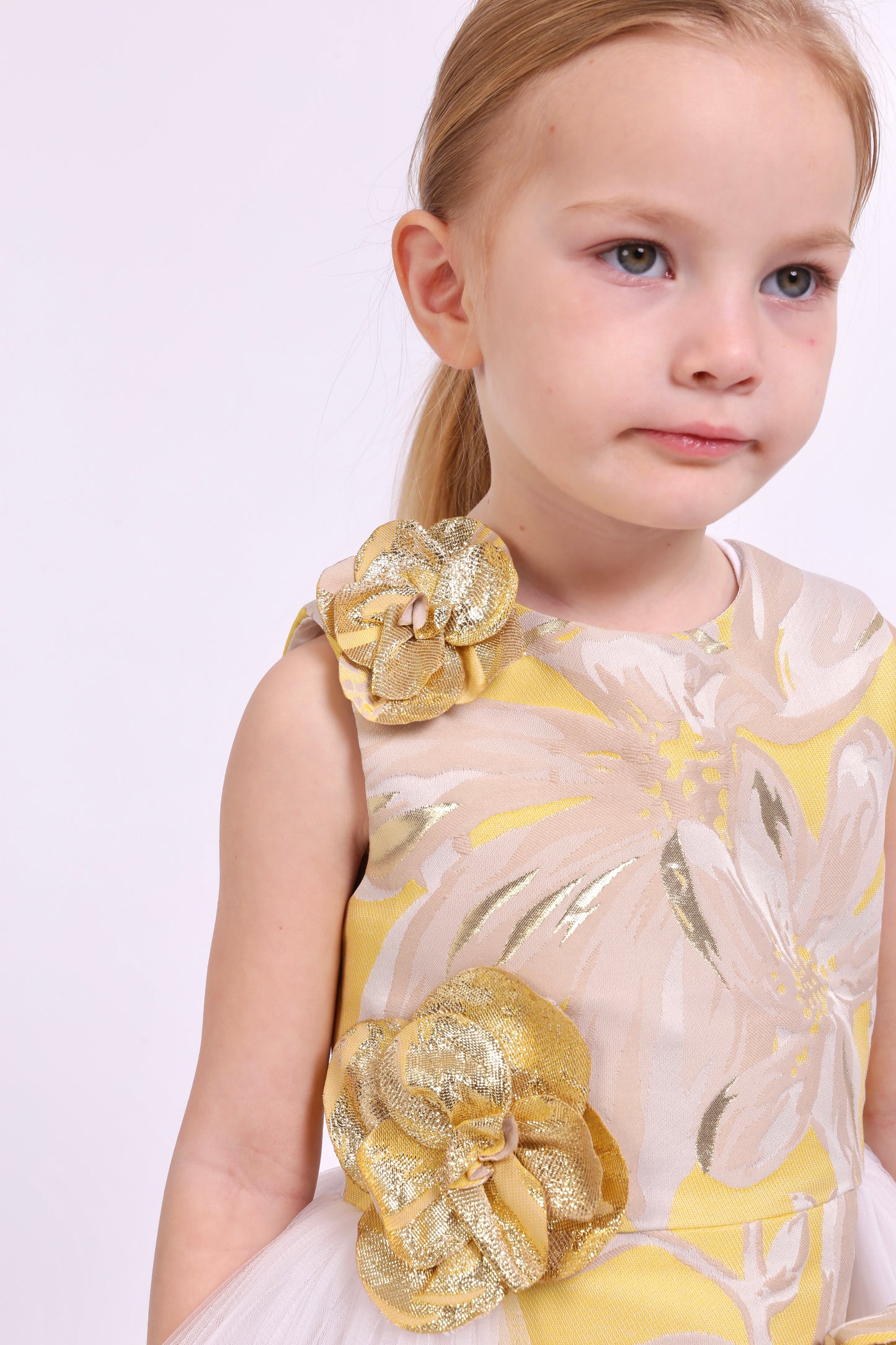 Rochie din Brocart Matase Love and Flowers