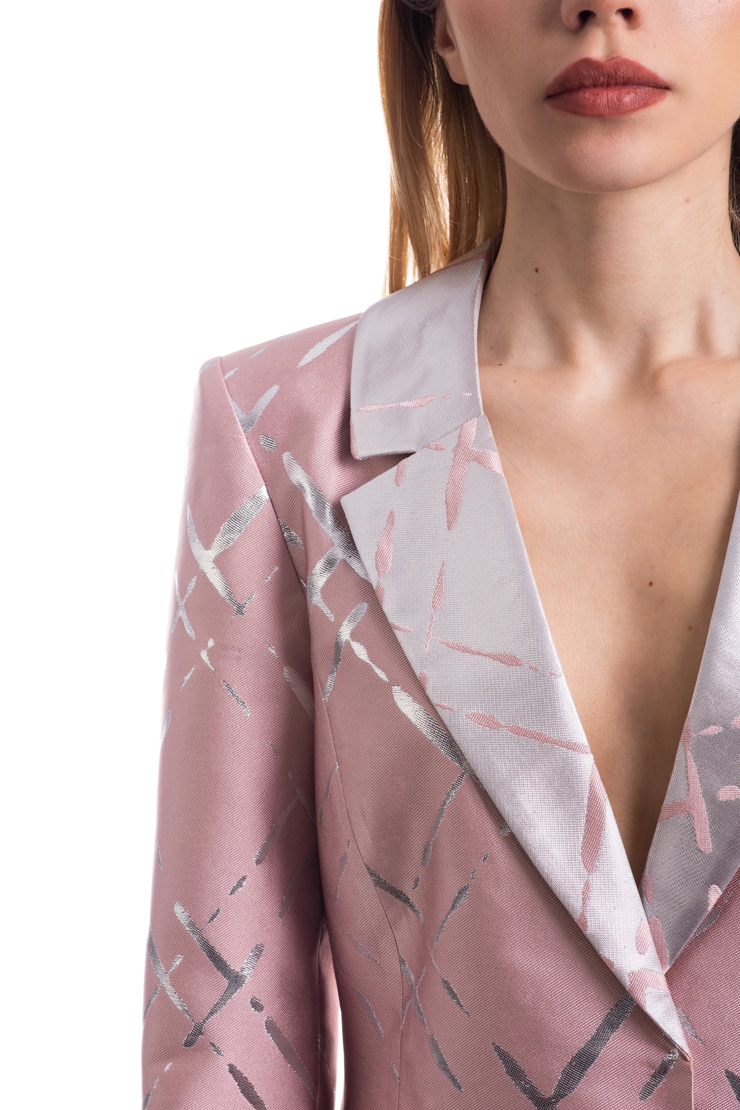 Sacou Blazer matase SPRING ROSE