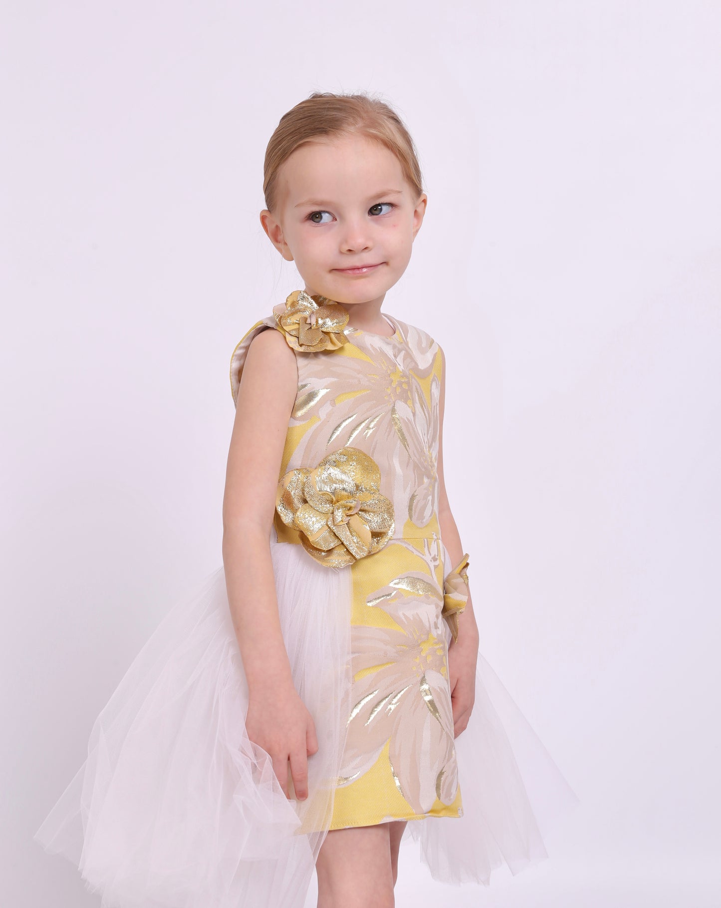 Rochie din Brocart Matase Love and Flowers