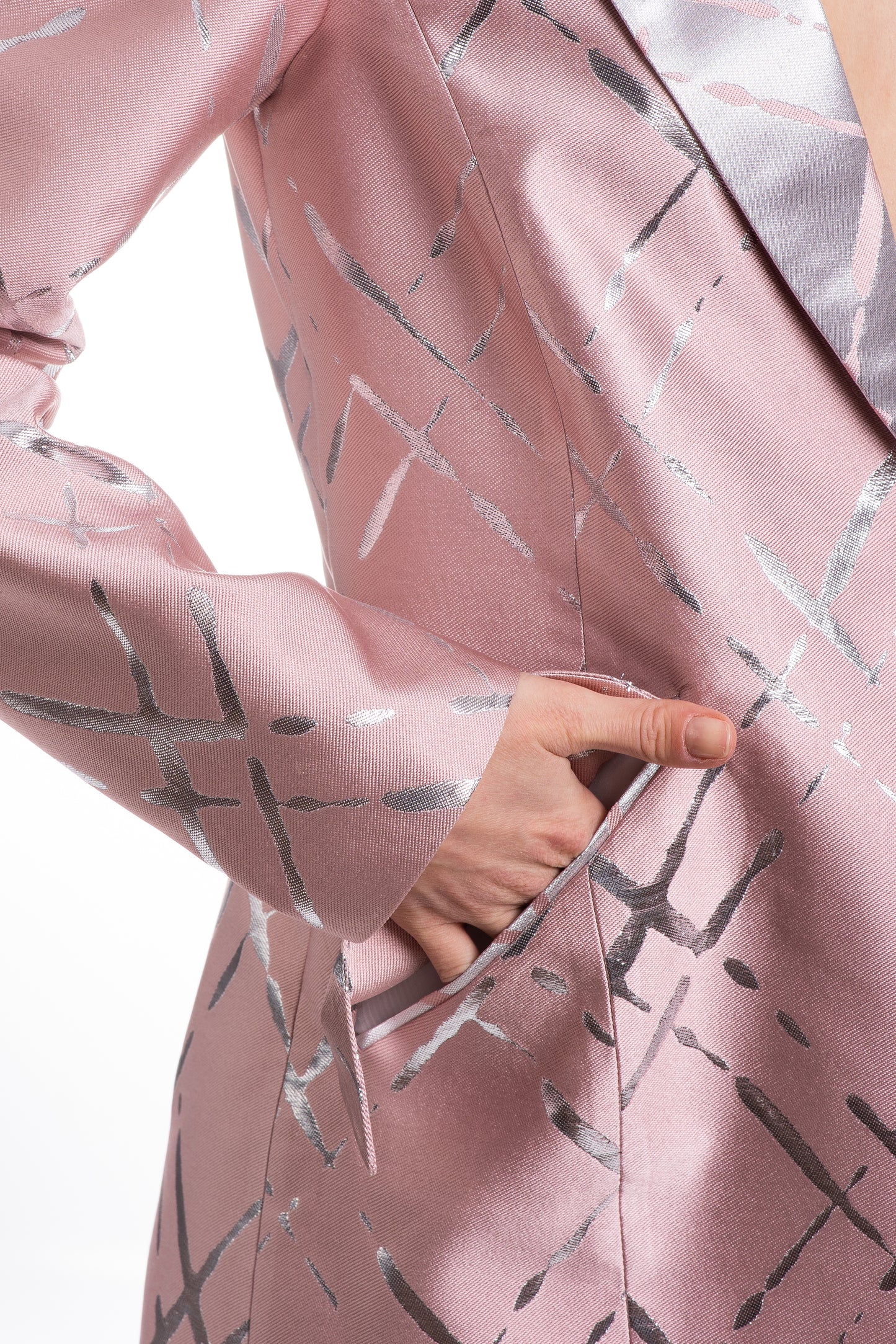 Sacou Blazer matase SPRING ROSE