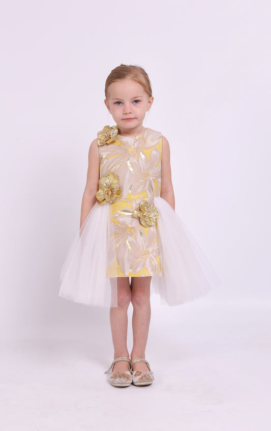 Rochie din Brocart Matase Love and Flowers