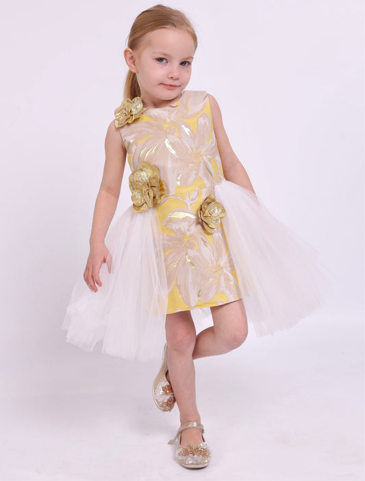 Rochie din Brocart Matase Love and Flowers